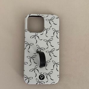 Loopy Case Black Bow Pattern Phone Case IPhone 15 Pro max